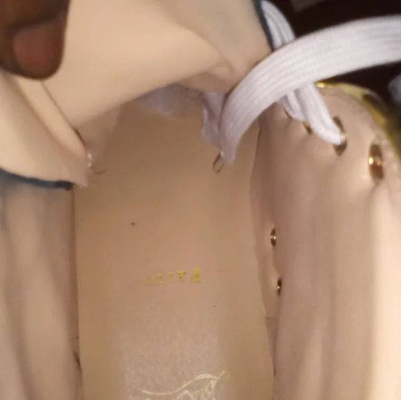 Christian Louboutin High Top Laminato Dino Spikes Yang Louis Muti-color  Size 10 - Picture 12 of 16